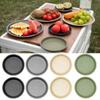 Assiette de Camping en Alliage d'Aluminium S/M Assiette à Frire d'Extérieur Couverts de Pique-nique Rétro Camping en Plein Air