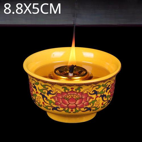 

Классический и креативный керамический фонарь в виде лотоса для дома в зале Будды, предлагающий съедобную масляную лампу и масляную лампу, буддизм фэн-шуй