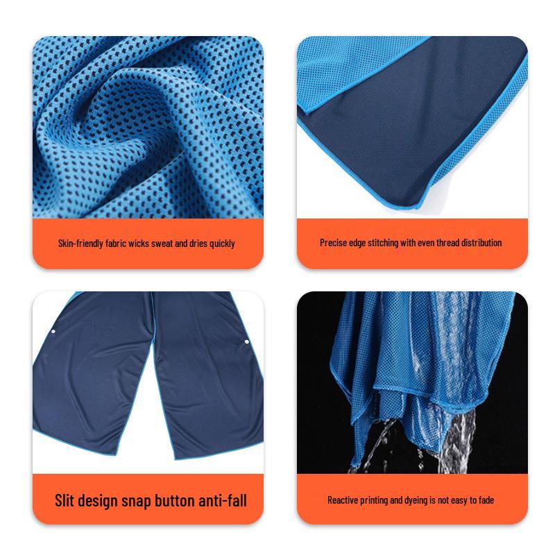 Hooded Cooling Sports Headband: Sun Protection, Sweat-Absorbent, Quick-Drying Shawl