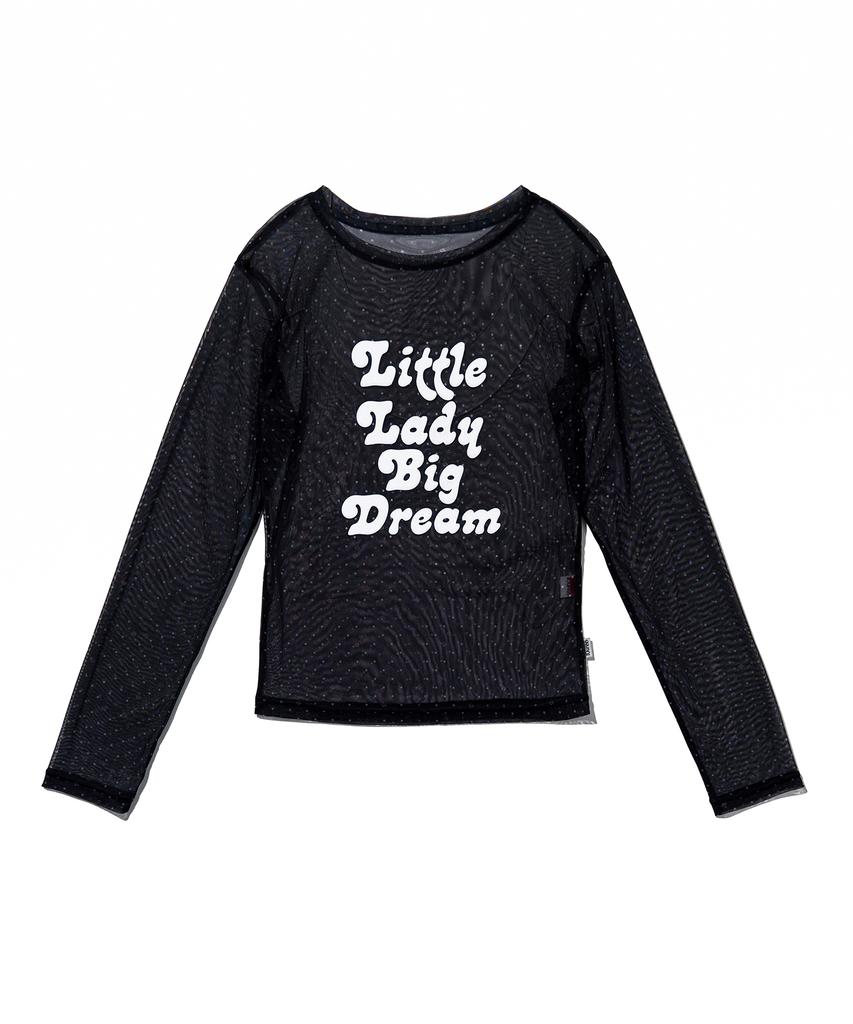YOUHEE Rose Dot Mesh Long Sleeve_Black