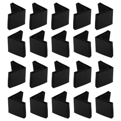 Uxcell L-Shaped Foot Pads, Angle Iron Leg Caps, Floor Protection, PVC, 25mm X 25mm, Black, Pack of 20