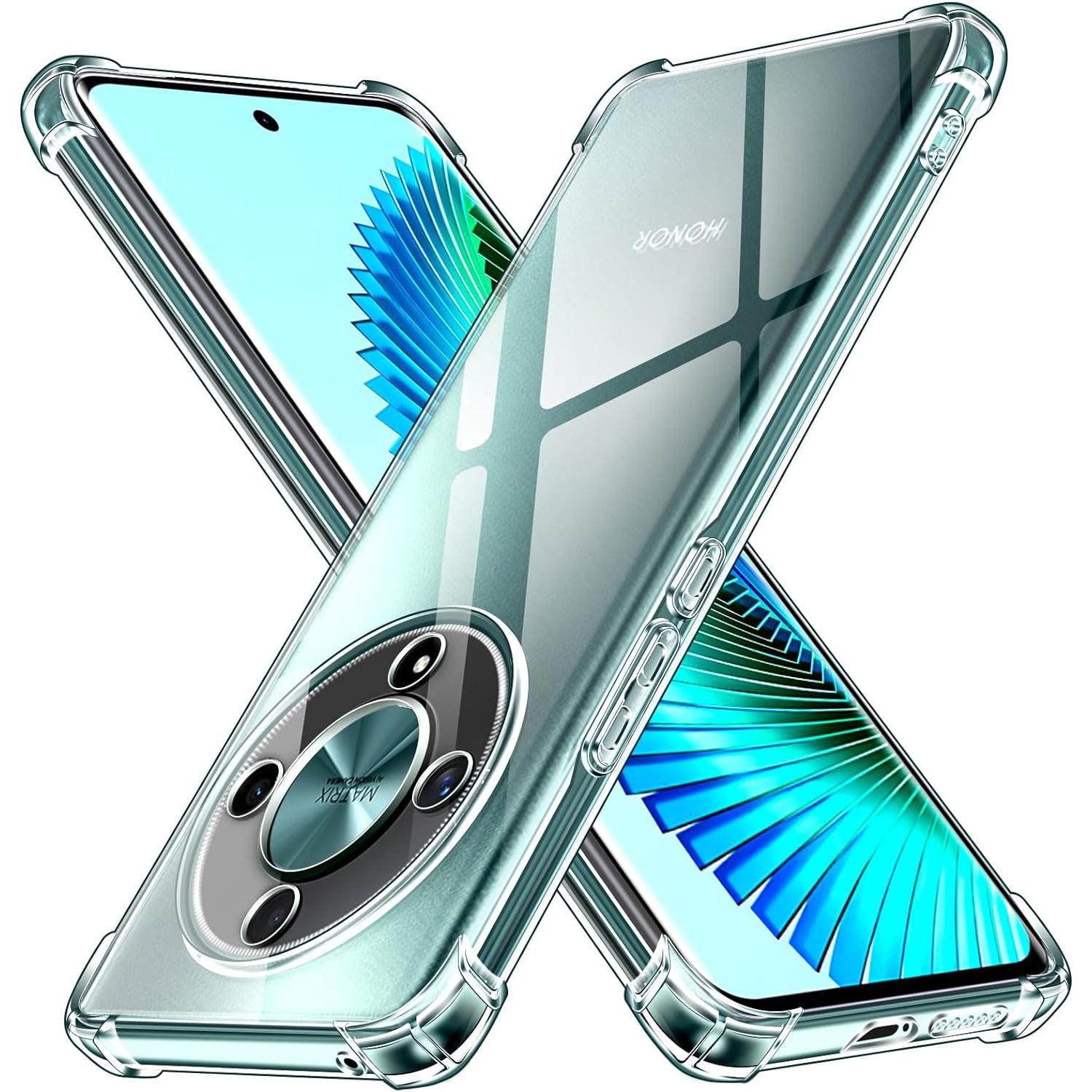 

Прозрачный чехол для Honor 50 70 90 Smart 200 Pro Lite Magic 5 6 Lite Pro, мягкий бампер из ТПУ, подходит для полной защиты, противоударный прозрачный чехол Honor Magic6 Lite белый