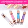 4Sets Manicure Art Stampers Silicone Stamp Pens Double Ended W/Nail Seal Plate for Home Nail Salon