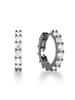 Macier [S925] 3.5Mm Tennis Earrings (Black Silver)