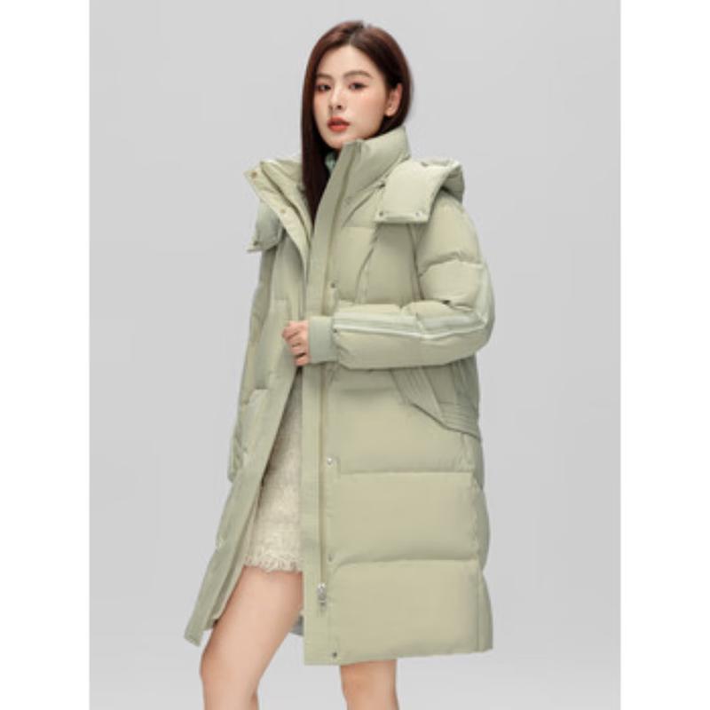 Snow Flying Women's Mid-length Hooded Down Jacket