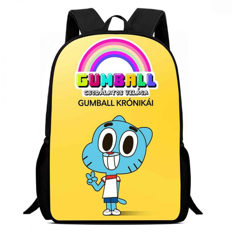 Gumball Cartoon Kids School Backpack Elementary Students Lightweight Spine-Protective Breathable Oxford Fabric Bag With Fun