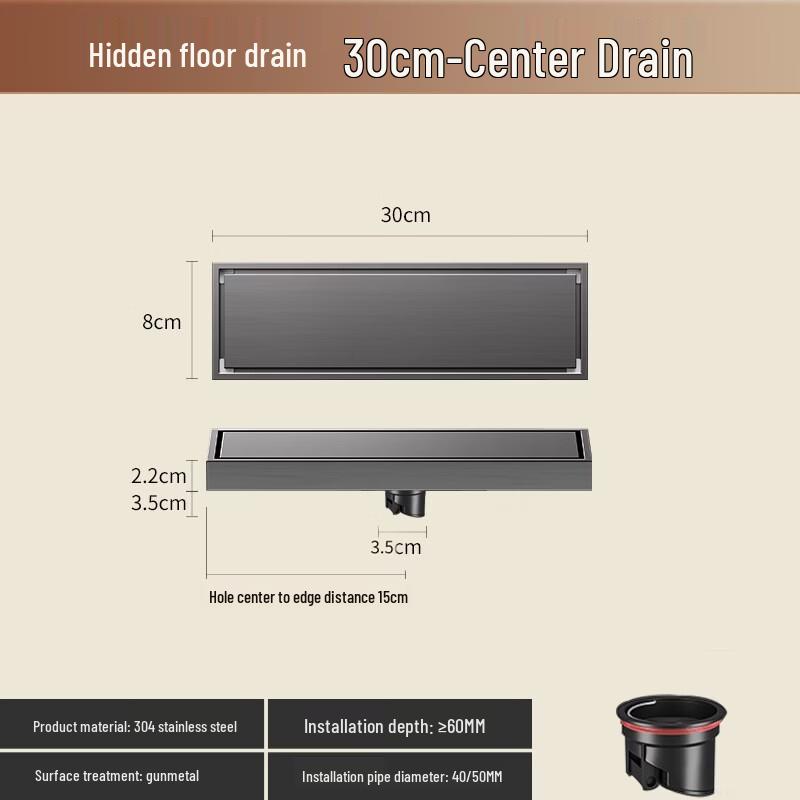 Wutuo Stainless Steel Linear Floor Drain