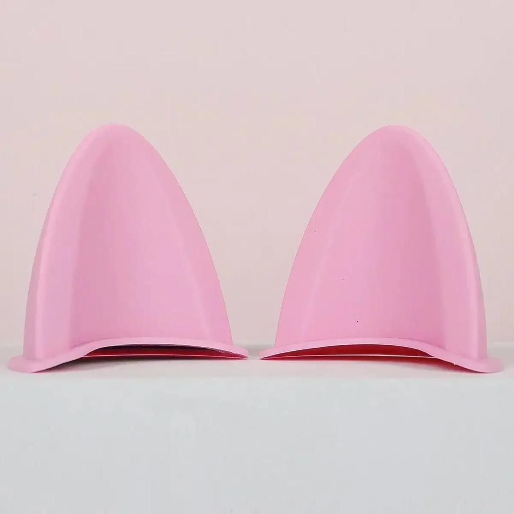 2pcs Helmet Cat Ears Decoration Moto Electric Car Driving Styling Cute Cat Ears Stickers Decor Helmet Accessories