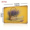 Wall Art In Retro Style Iron Sign French Theme with Provence Lavender Design  Suitable for Living Room Bedroom Bathroom
