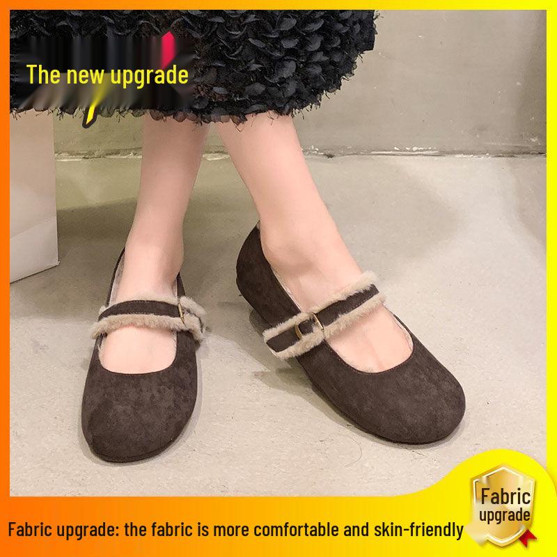 

Туфли Мэри Джейн из серой замши с флисовой подкладкой, как нежный вечерний бриз 37