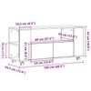 TV Stand with Casters Artisan Oak Finish 102 x 34.5 x 43 cm Engineered Wood