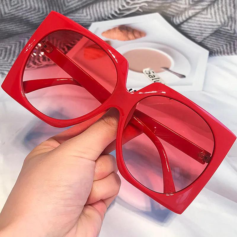 Y2k Candy Color Square Sunglasses for Women New Fashion Elegant Gradient Sun Glasses Female Oversized  Mujer Lentes