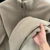 Pullover Oberteile Damen Langarm Herbst Winter Gepolsterte Bluse Übergroß Halber Rollkragen Locker Langarmshirt Slim Pullover Oberteile