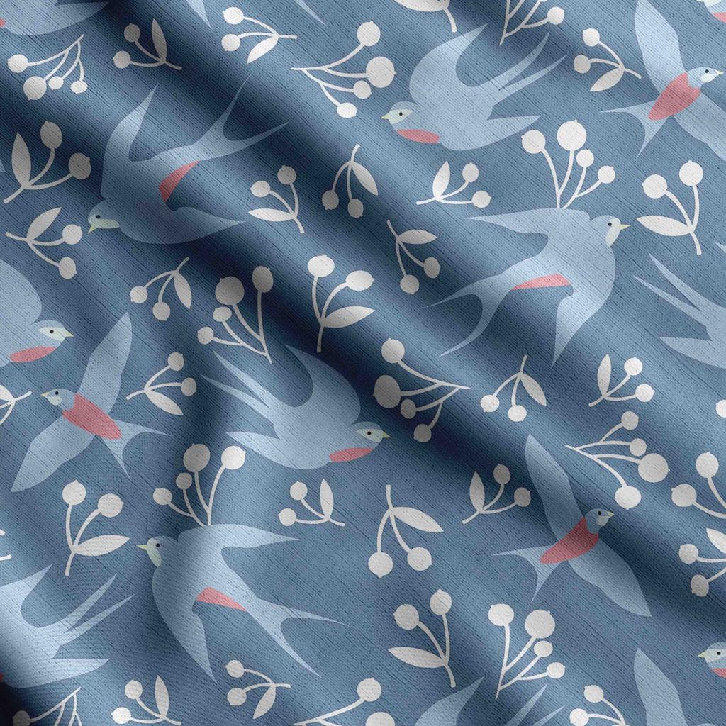 Soimoi Bird Print, Cotton Cambric, Quilting Fabric Sold by The Yard 42 Inch Wide, Medium Weight Cotton Fabric,