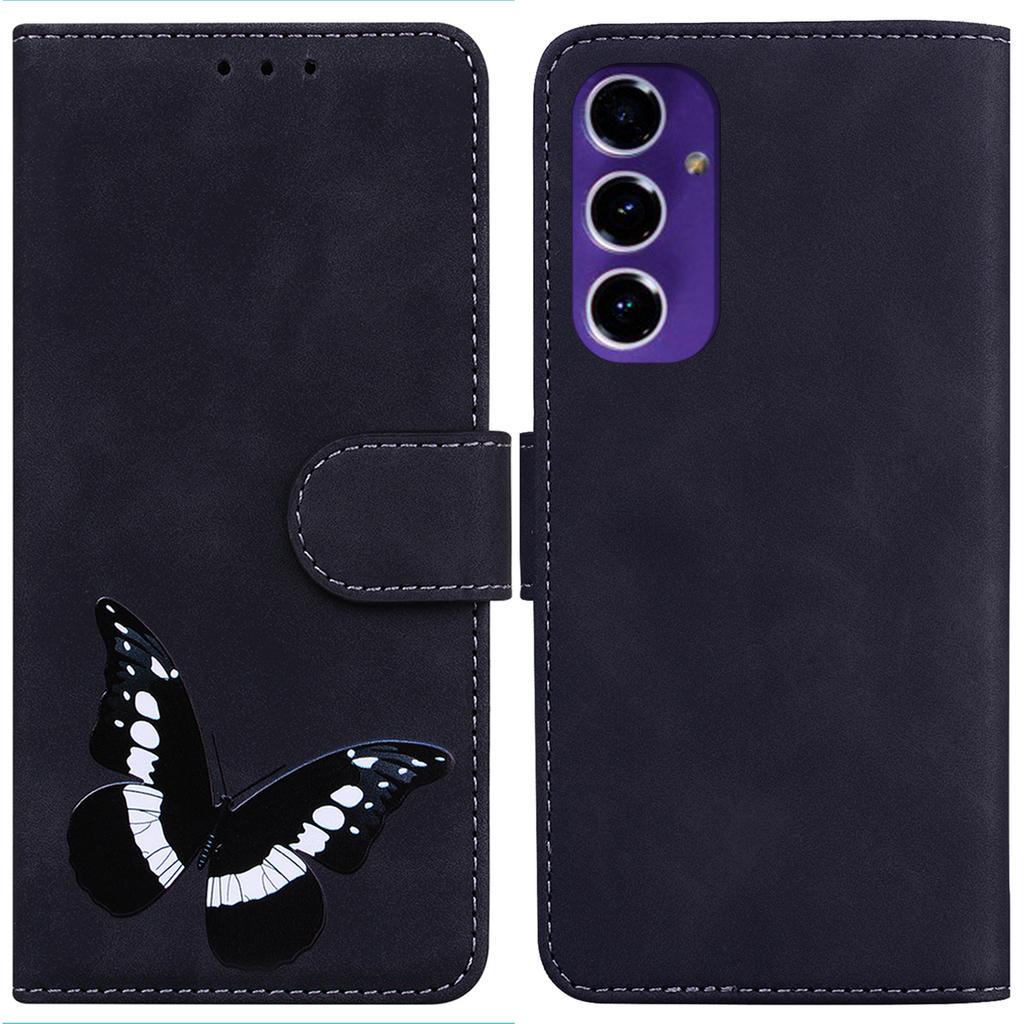 For Samsung Galaxy S24 FE Phone Case Printed  Butterfly PU Leather Stand Phone Cover Wallet