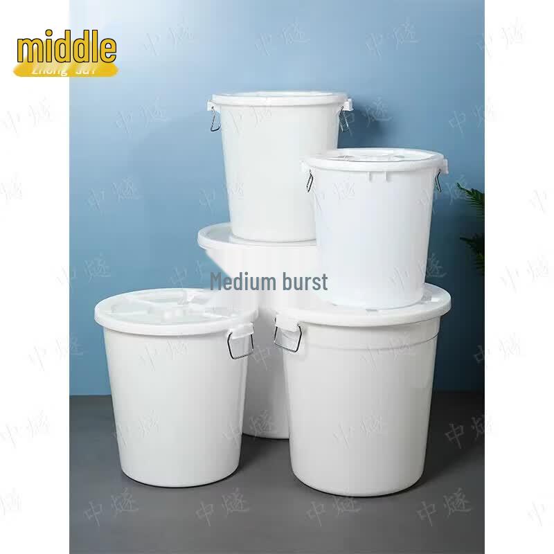 Large Thickened Plastic Water Storage Bucket with Lid