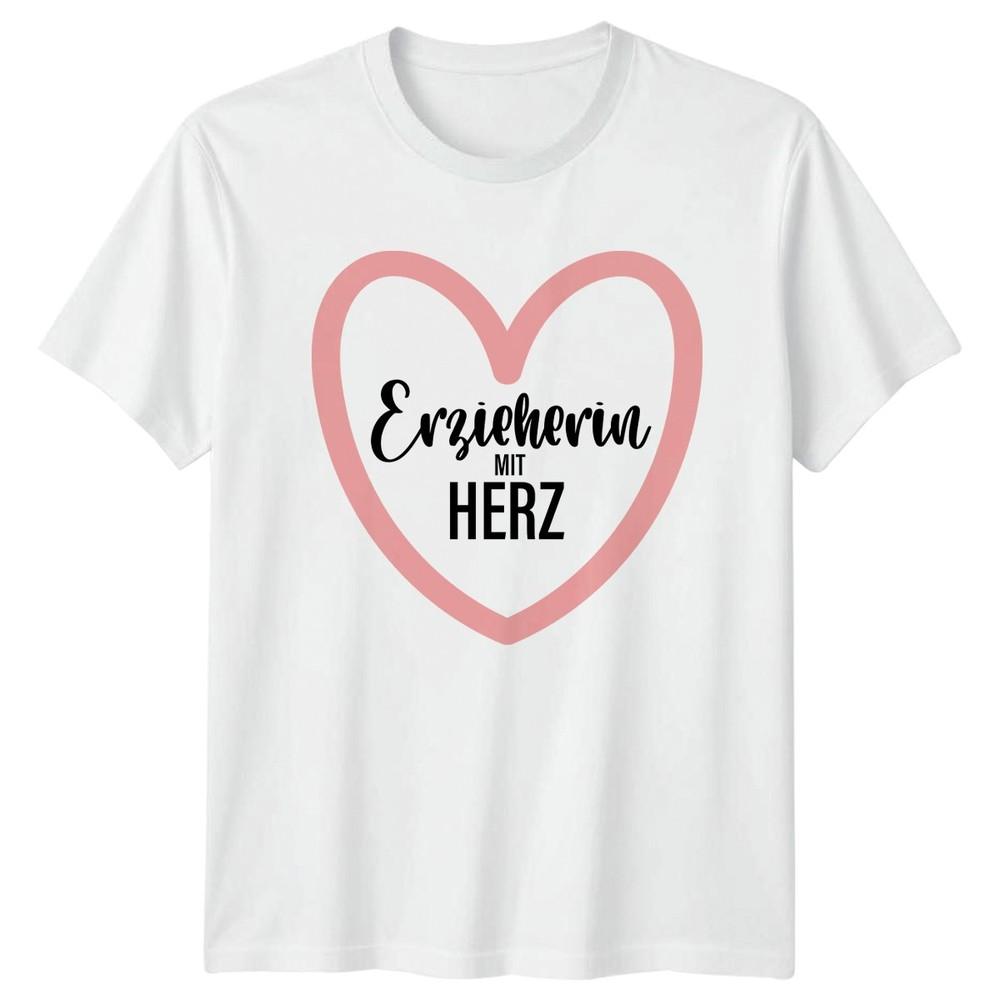 Erzieherin Mit Herz Unisexs TShirt Kindergarten Teacher Education Gift For Her S