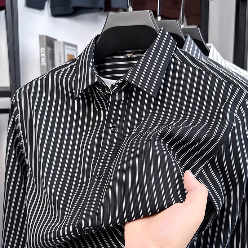 

Firstview Men s Urban Casual Striped Long-Sleeve Shirt FV25D2243 3XL