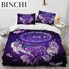 Fashion DreamCatcher Feather Owl Comforter Bedding Set King Queen Size Duvet Cover Pillowcase Soft Comfortable