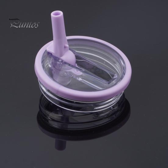 40oz Tumbler Flip Straw Lid Replacement Leak-Proof Splash Resistant Cover for Cup BPA-Free Reusable Glass Lid with Folding Straw