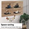 2Pcs Slat Wall Shelves Metal Slat Wall Floating Shelf Space Saving Slat Wall Display Shelf Practical Wall Display Shelf for Home