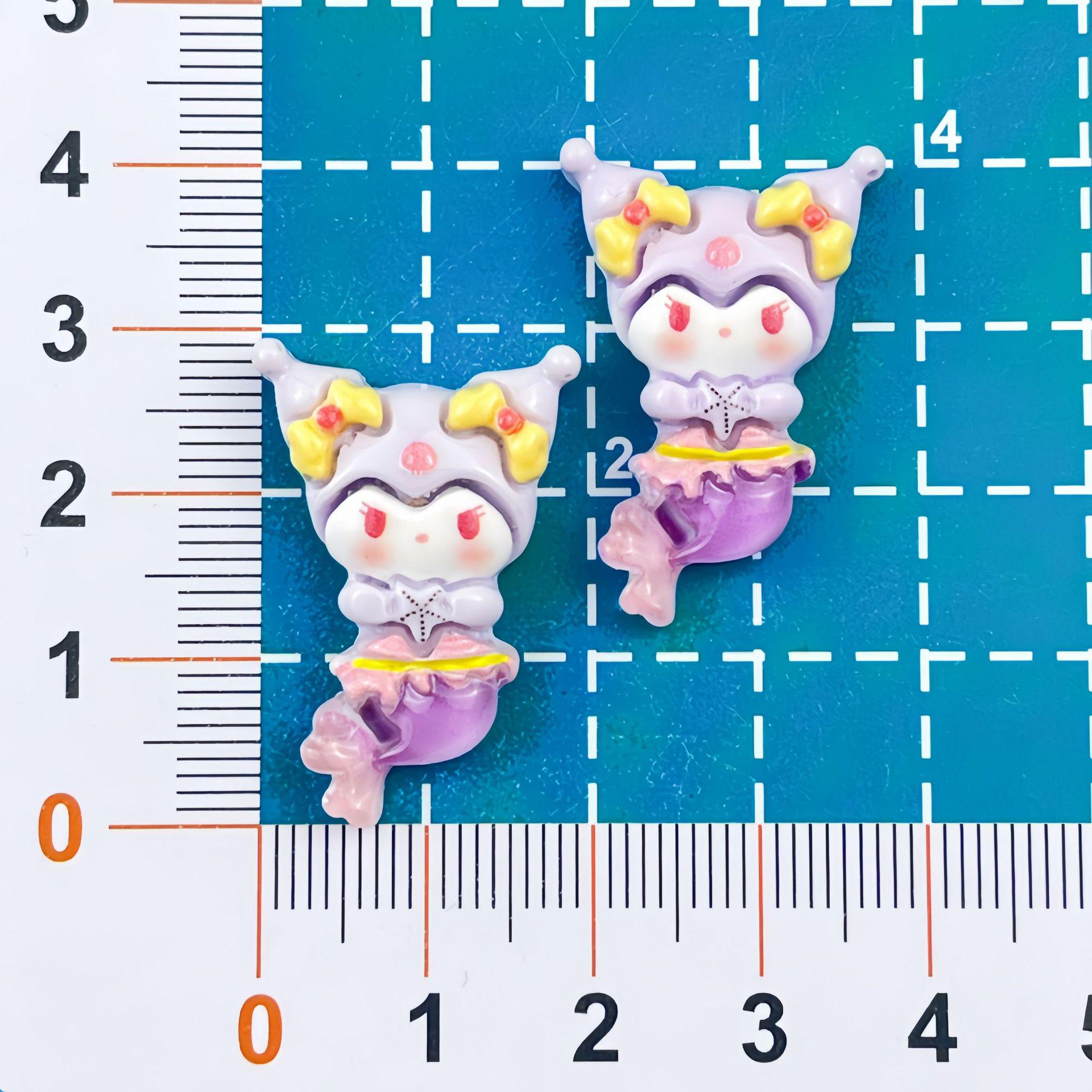 Sanrio Mermaid & Animal Resin Accessories: DIY Cream Glue for Hair Clips, Phone Cases, Shoe Buckles.
