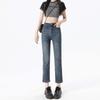 Women's High Waist Slimming Petite Cropped Straight-Leg Jeans