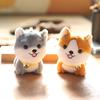 Charming Husky Plush Toy Keychain Fluffy Mini Dog Bag Accessory Soft