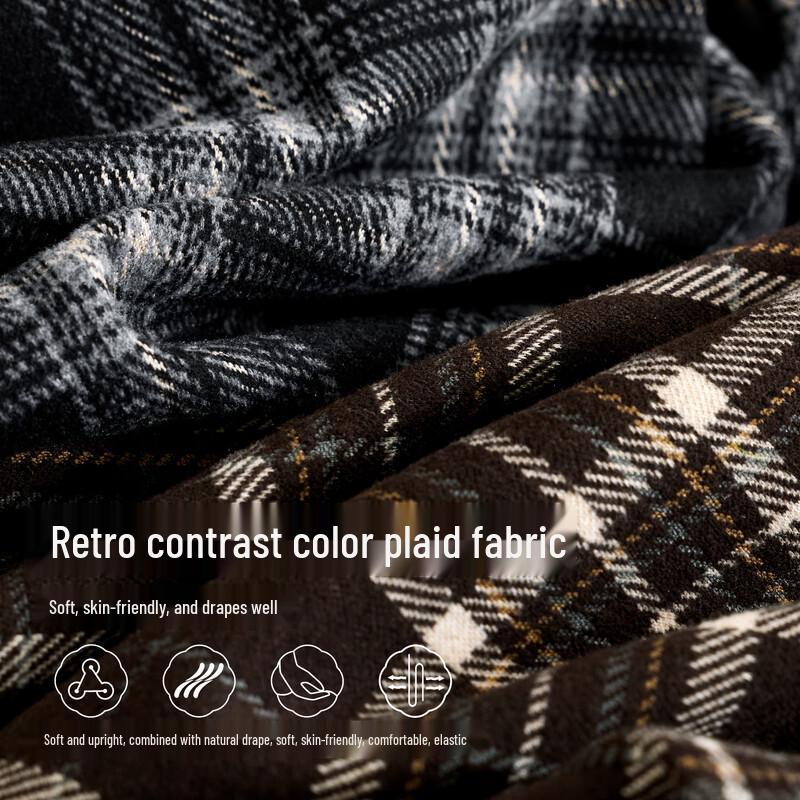 ESE-Y Women's Lazy Style Plaid Wide-Leg Casual Pants