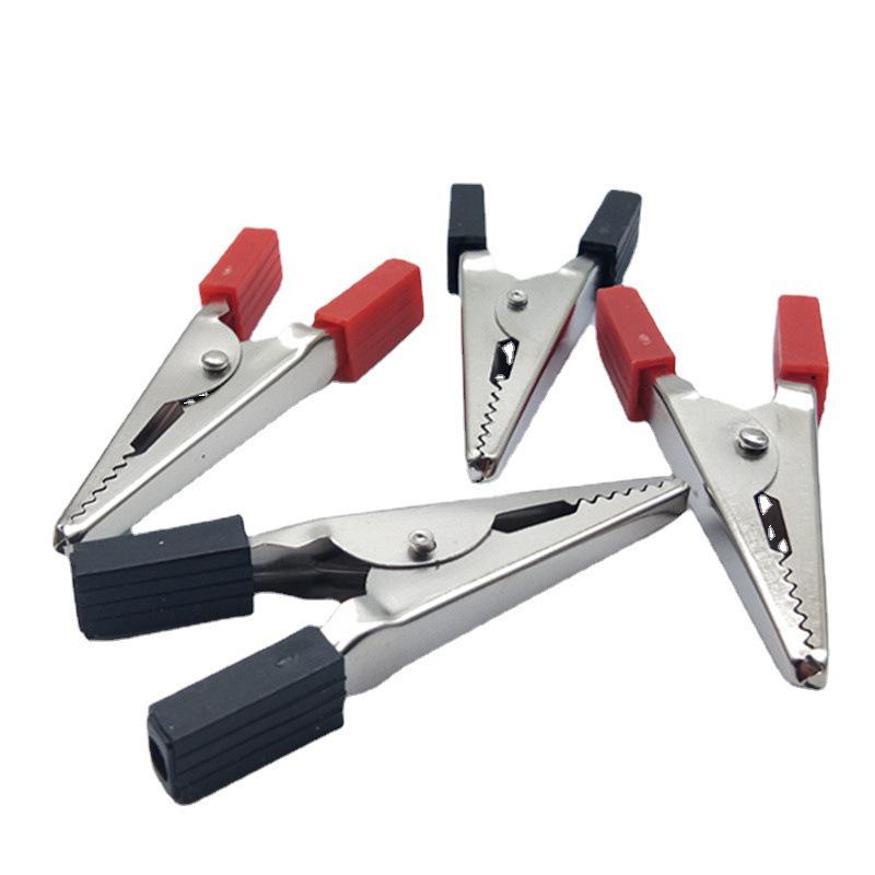 Large 48mm Insulated Double Handle Alligator Clip with PVC Sheath for High-Frequency Charging