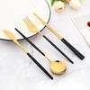 4Pcs Silverware Mirror Dinnerware Stainless Steel Cutlery Set Rainbow Fork Spoon 304 Chopsticks Tableware Western Flatware Set