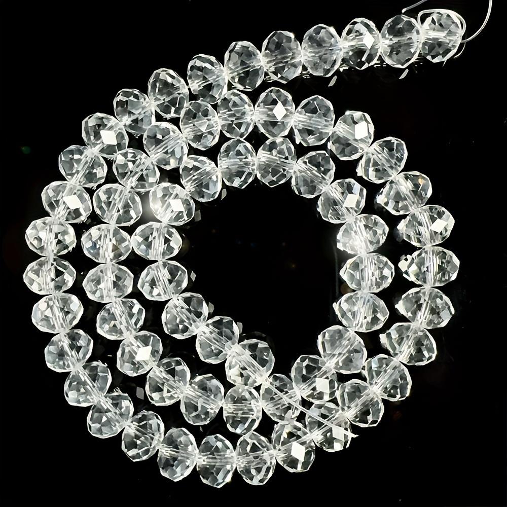 8mm Transparente Österreichische Künstliche Kristallperlen mit Facettierten Glasperlen Geeignet für DIY Armband Halskette Ohrring Schmuckherstellung Abstandshalterperlen