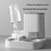 Automatic Pet Feeder & Water Dispenser: Dual Cat/Dog Bowls, Cervical Spine Protect, All-in-One Pet Supplies.