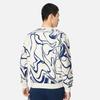 Li Ning Sweatshirts Men's Ecru Crew Neck Moderate Regular AWDS247-1