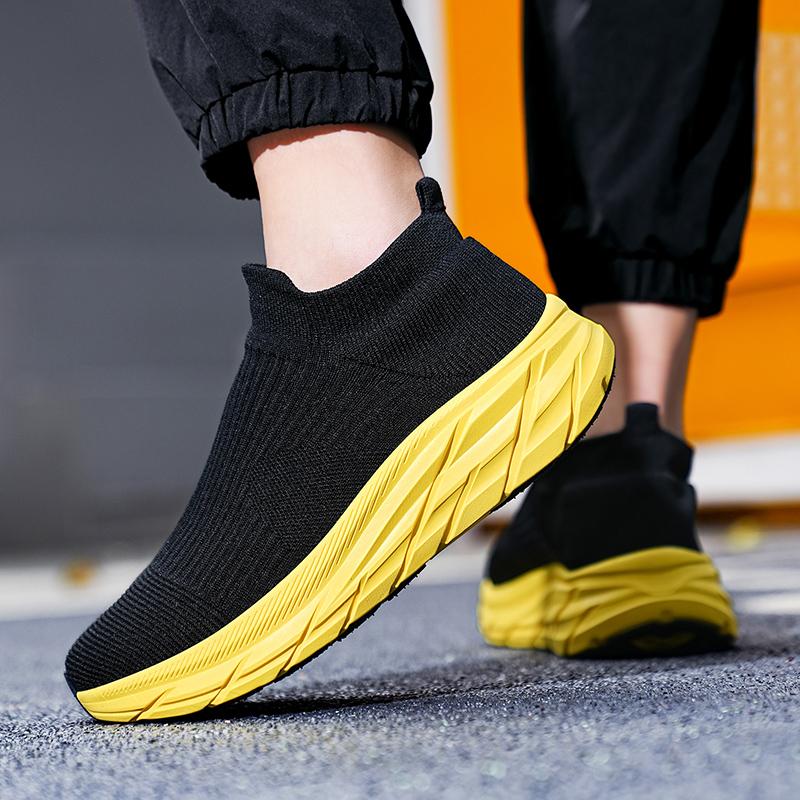 Women's Sneakers Slip On Men Socks Shoes Breathable Couple Running Shoes Lightweight Soft Footwear Casual