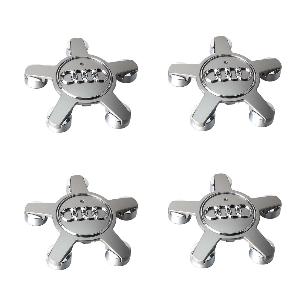 For Audi B7 4Pcs 59/135mm Car Wheel Center Hub Caps Cover For Audi A1 A3 A4 A5 A6 A7 S3 S4 S5 S6 RS3 RS4 RS5 Q3 Q5 Q7 Replacement Accessorie