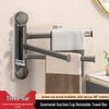 HANDUNYOU 3-Bar Rotating Suction Cup Towel Rack
