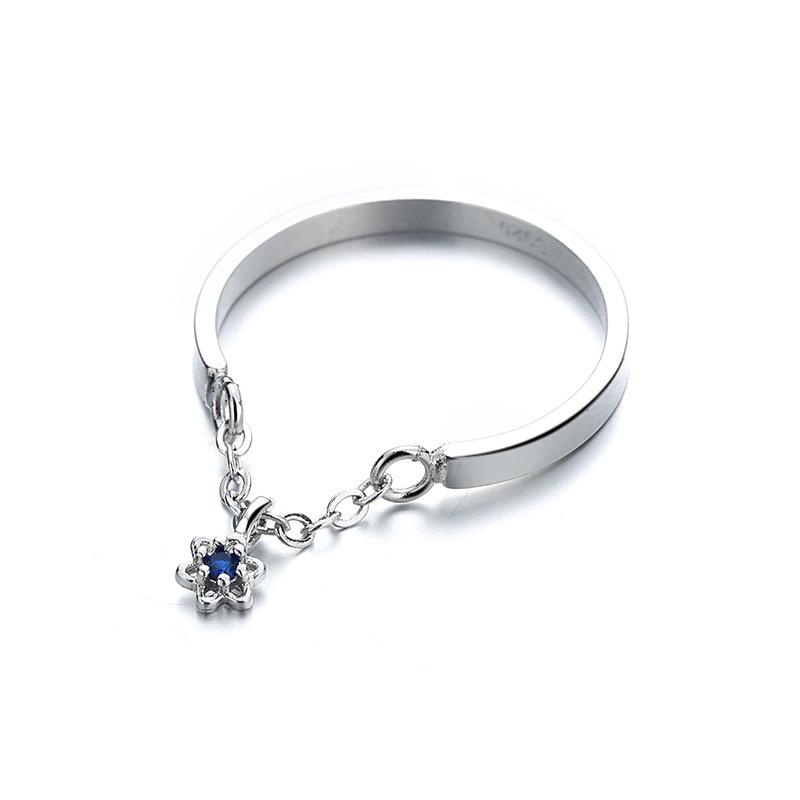 

Кольцо Six-Star Open, индивидуальный дизайн ниши, кольцо Water Drop Star с синей бахромой, регулируемое Adjustable Opening