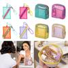 Candy Color Mesh Cosmetic Bag Large Capacity Make Up Case Durable Coin Purse
