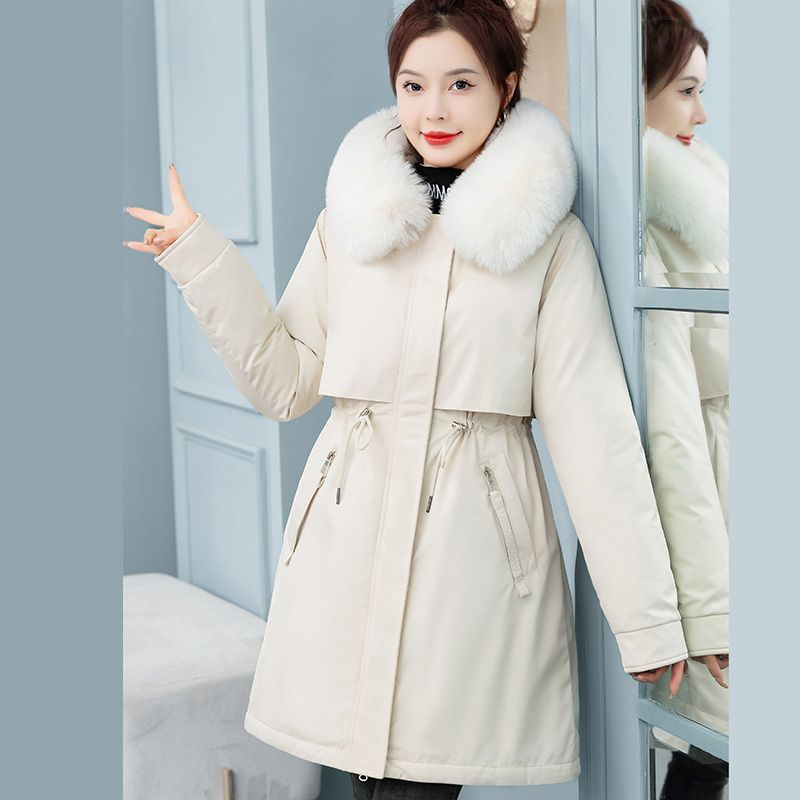 Large size - fat mm pie overcome loose large fur collar cotton clothes jacket cotton clothes plus fat