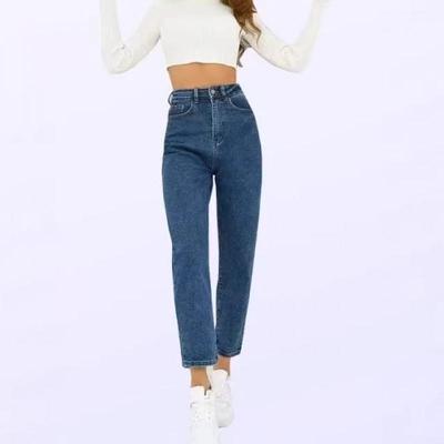 Women's High Waist Straight-Leg Jeans - Slimming, Versatile, Loose-Fit for Spring & Autumn