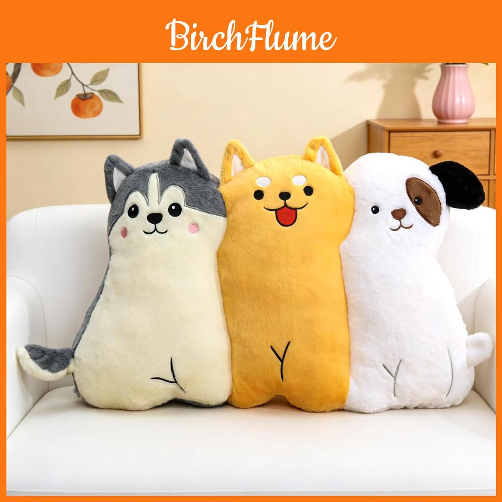 Cat Dog Plush Pillow Long Body Soft Faux Fur Car Lumbar Cushion For Home Decor