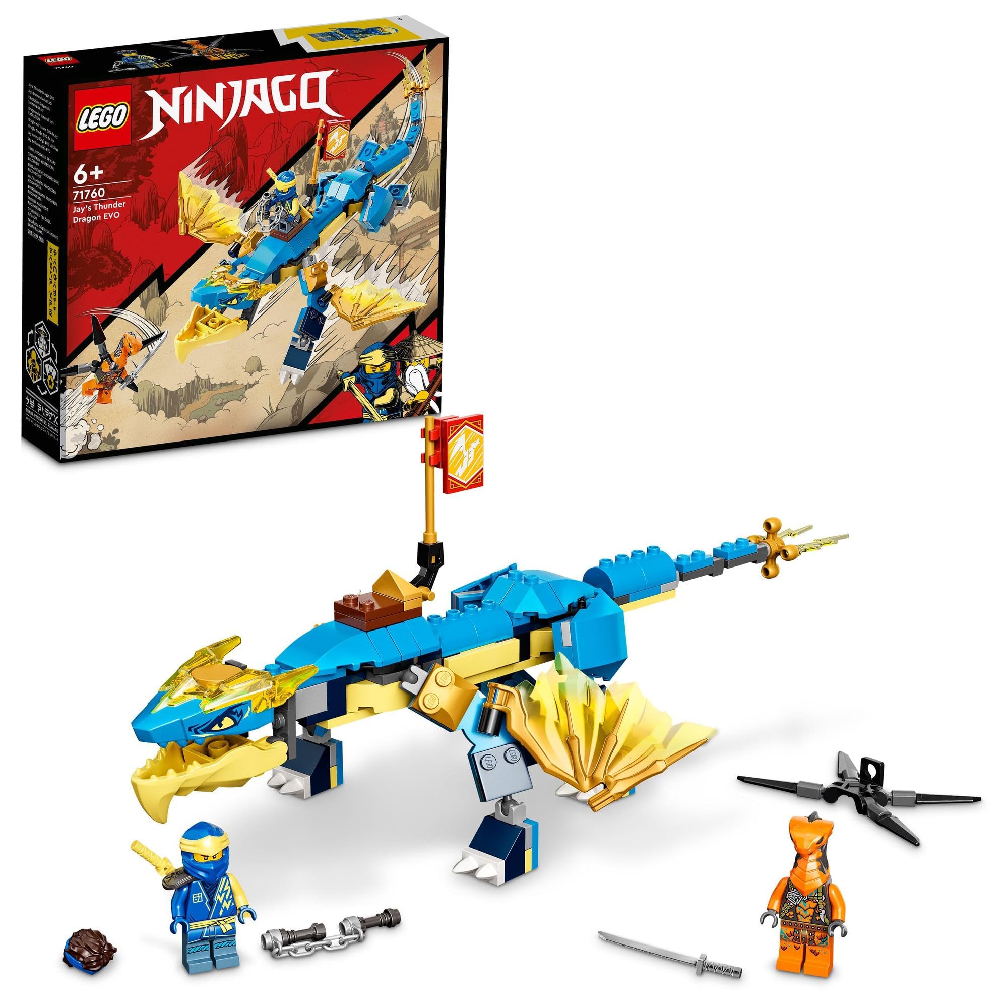 

LEGO Ninjago Jay s Thunder Dragon EVO 71760 Toy Block Gift Dragon Ninja Boys Ages 6 and Up