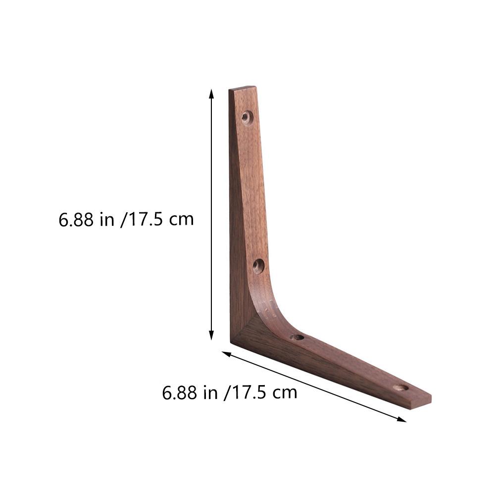 2Pcs Sturdy Wall Shelf Fixators L-Shaped Wooden Bracket Supports for Shelves Fixing and Wall Rack Installation