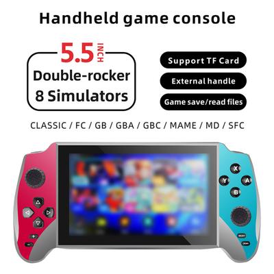 X13 Retro videoherná konzola Ručná herná konzola pre dvoch hráčov Pre darček pre deti Gamepad 5,5 palcový s káblovými slúchadlami