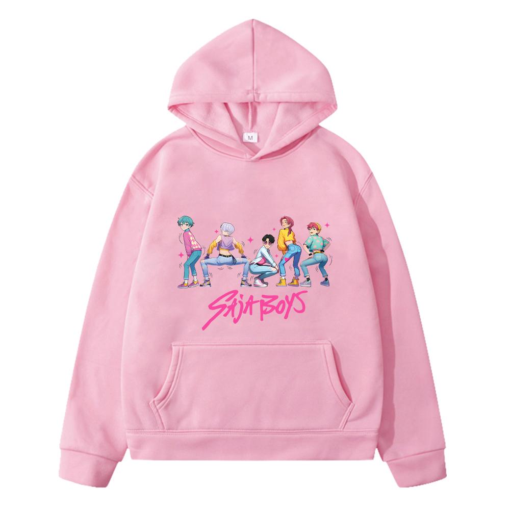 kpop demon hunters print anime hoodie Fleece sweatshirt y2k Saja Boys hoodies Cartoon Jacket Autumn pullover kids clothes girls