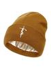 Embroidered Letter Beanies Bonnet For Women&Men 2Layer Silk Satin Lined Anti Static Knitted Hat Autumn Winter SKi Skullies Cap