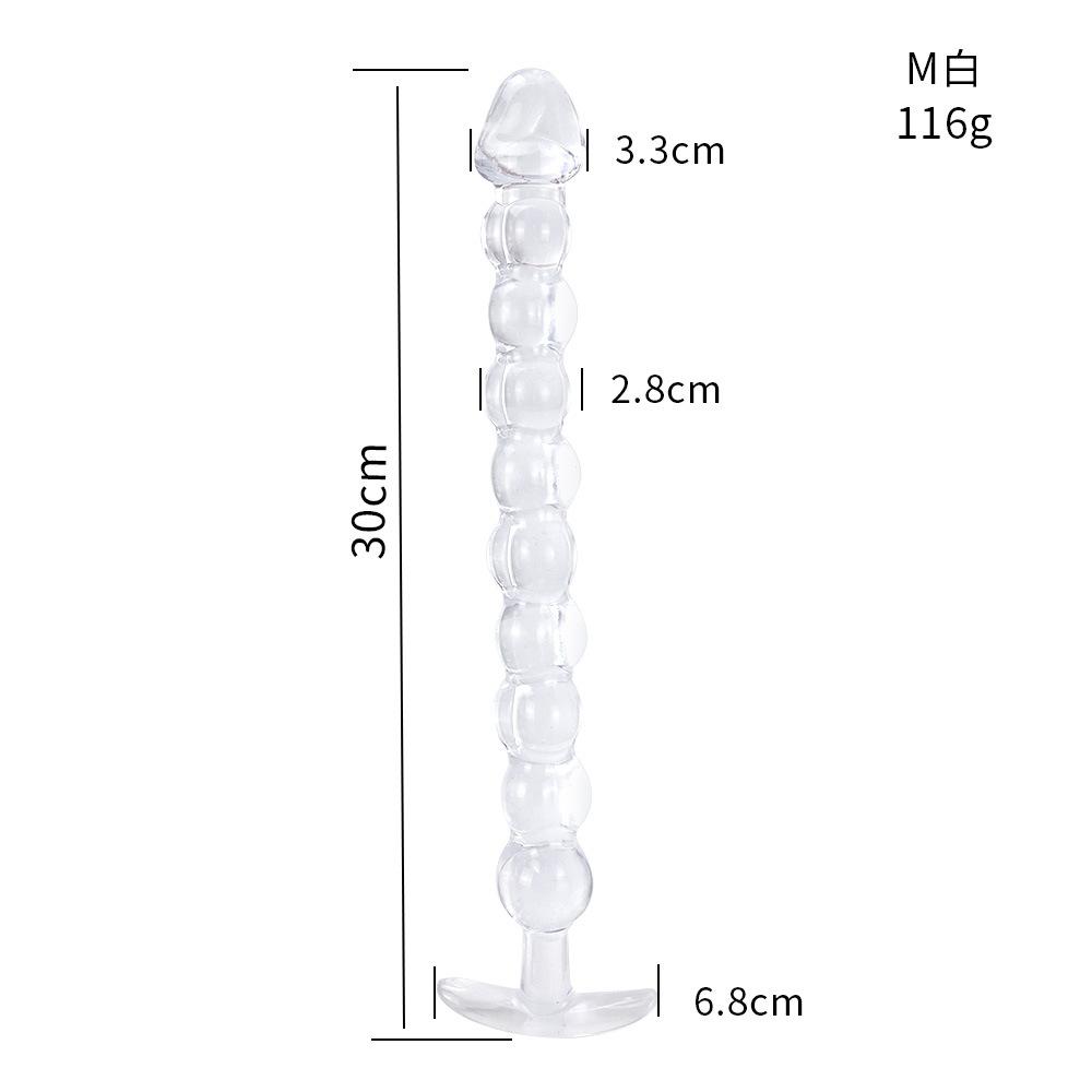 40cm Glass Dildo Artificial Penis Dick Crystal Anal Bead Butt Plug Prostate Massage Masturbate Sex Toy For Adult Women