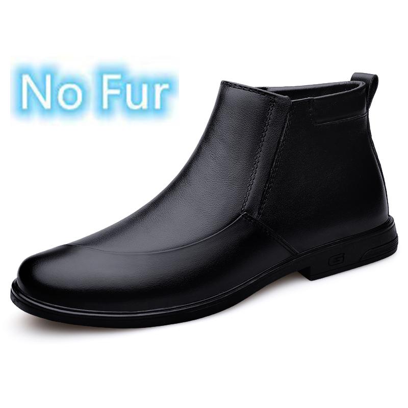 Mode Hohe Qualität Herren Winterschuhe Mode Rutschfeste Stiefeletten für Herren Echtes Leder Herren Chelsea Boots Britischer Stil Herrenschuhe