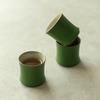 Chinese Style Bamboo Cup Creative Green Glaze Green Bamboo Teacup High-end Master Cup Home Kung Fu Tea Set Ceramic Drinking Cup